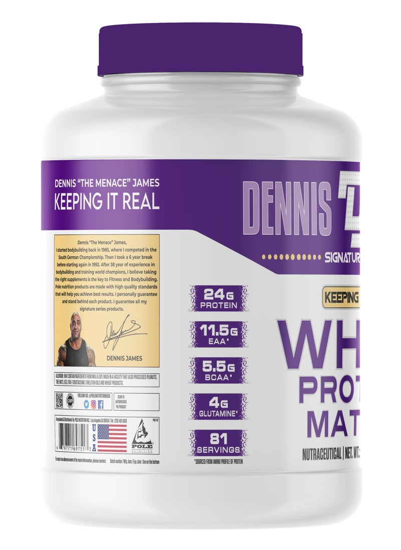 DENNIS JAMES - Signature Series Whey Protein Matrix 5lbs - Advanced Muscle Building Formula (Mango) - Image 1