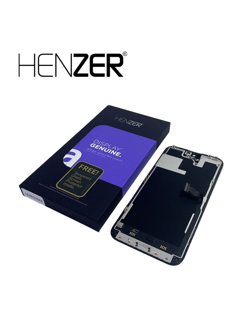 Henzer iPhone 14 Pro Max Super Retina IPS  Wide Color Support Multi Touch HDR Screen With Oleophobic Coating Mercury Free Display - Image 1