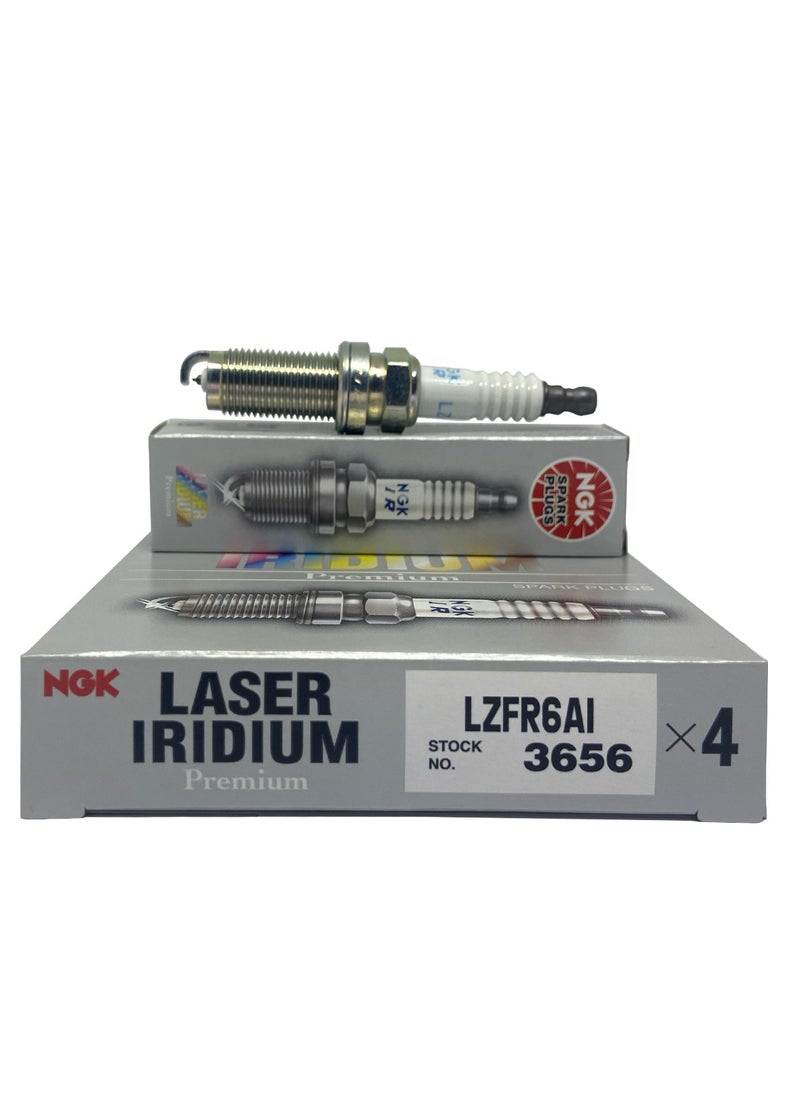 NGK - NGK  LASER IRIDIUM LZFR6AI 4 Pieces - Image 1