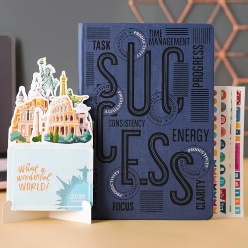 DOODLE Productivity Pro Planner Gift Set 2026 | A5 Executive Planner (288 Pages) + Desk Calendar + Activity Book + 4 Sticker Sheets + Mobile Stand | Smart Gift Box for Professionals & Executives - Image 1