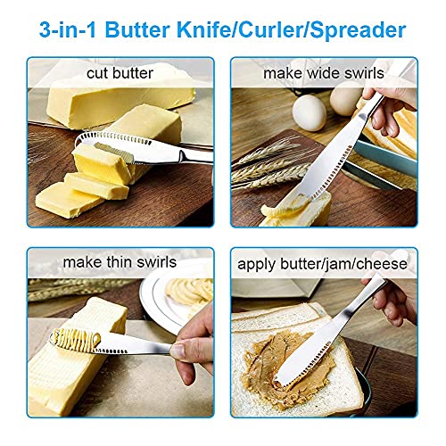 Prostuff.in Butter Knife Spreader For Kitchen Use, Stainless Steel 3 in 1 tool,1 Pcs - Image 4