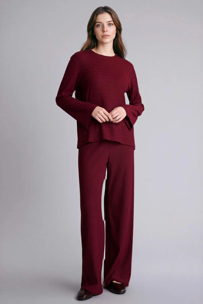 ديفاكتو Straight Fit Crepe Trousers