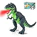 Unimoly ألعاب الديناصور الكهربائية يوني مولي TRex للأطفال 35 زئير واقعي ضوء لهب هدايا ديناصور للأولاد والبنات والأطفال من 3 إلى 7 سنوات - Image 2