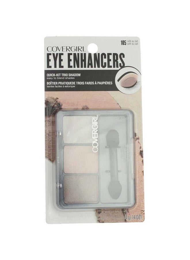 CoverGirl Cg Eyeshadow 105 Trio Caf Size Ea Cover Girl Eye Enhancers Quick-Kit-Trio Shadow 105 Cafe Au Lait .17 Oz  - Image 2