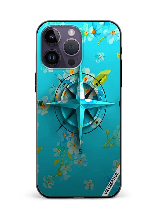 VR CREATIVE Protective Case Cover For Apple iPhone 15 Pro Max Compass Design Multicolour - Image 1