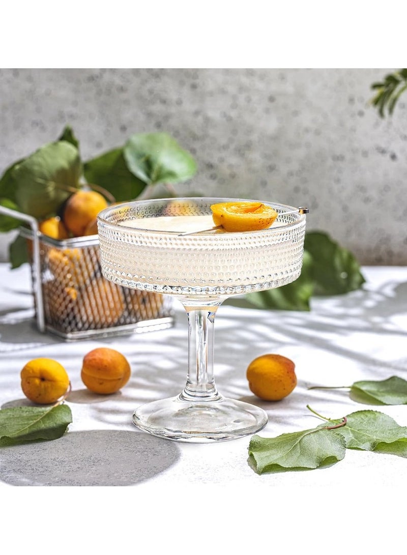 طقم أوعية تقديم أيس كريم من قطعتين زجاج شفاف - Image 2