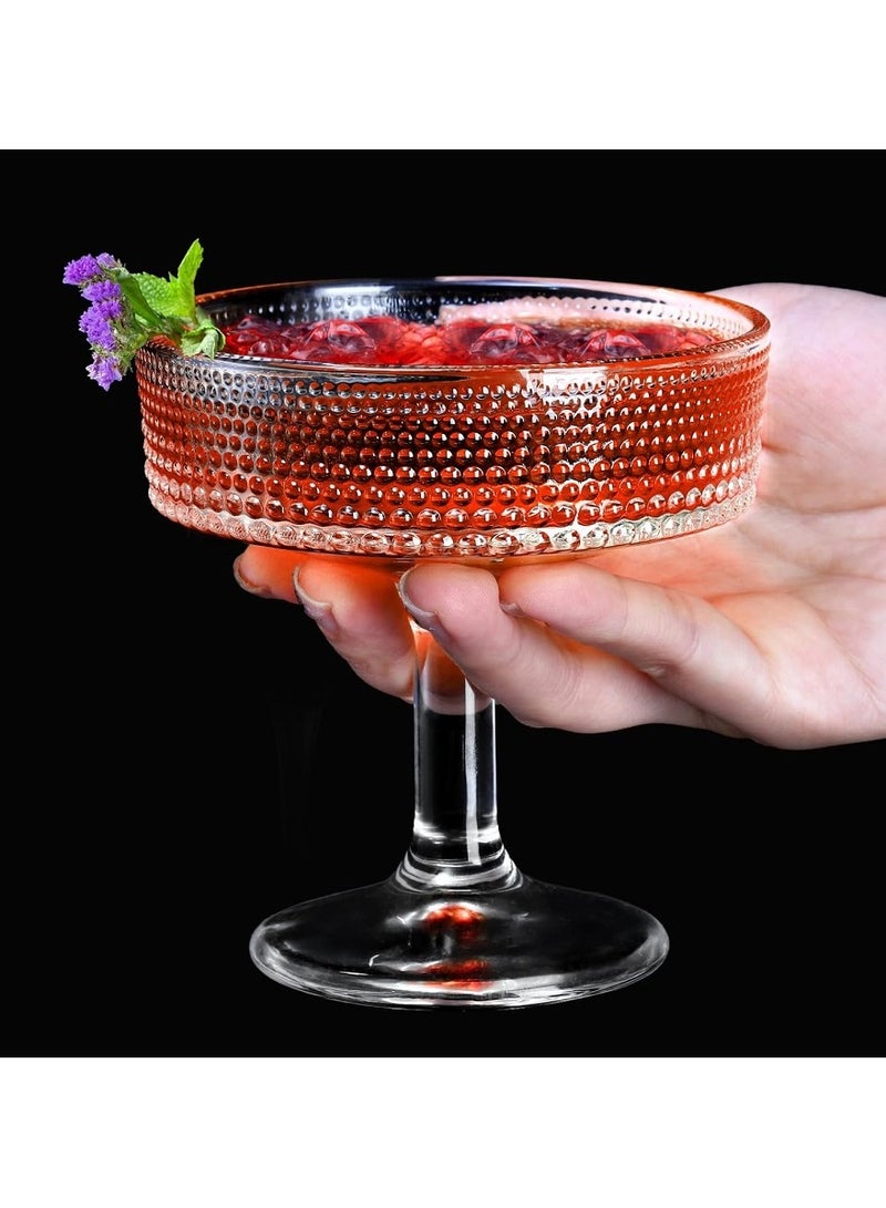 طقم أوعية تقديم أيس كريم من قطعتين زجاج شفاف - Image 4