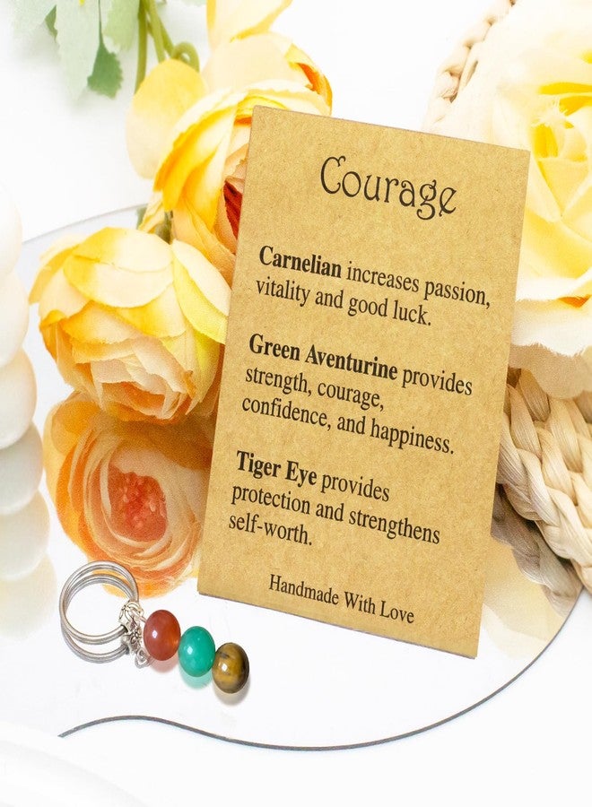 yfstyle New Beginnings Farewell Gifts for Coworkers Stress Relieve Anxiety Keychains Going Away Gifts Keyring for Women Men Courage Keychian - Image 4
