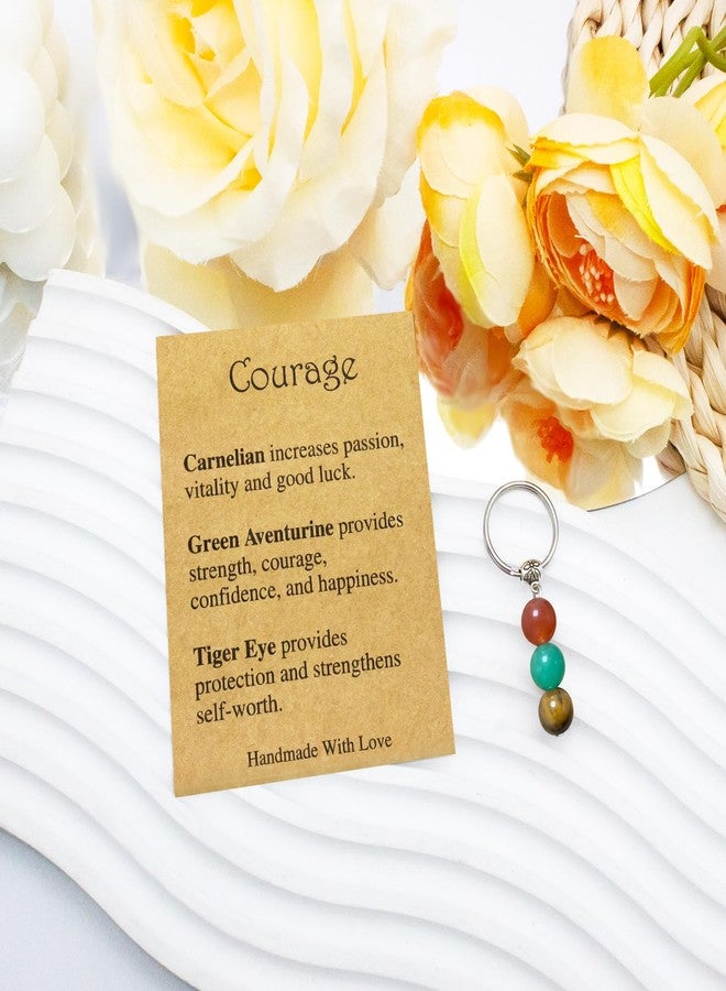 yfstyle New Beginnings Farewell Gifts for Coworkers Stress Relieve Anxiety Keychains Going Away Gifts Keyring for Women Men Courage Keychian - Image 3