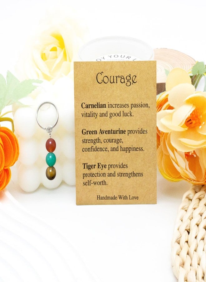 yfstyle New Beginnings Farewell Gifts for Coworkers Stress Relieve Anxiety Keychains Going Away Gifts Keyring for Women Men Courage Keychian - Image 2