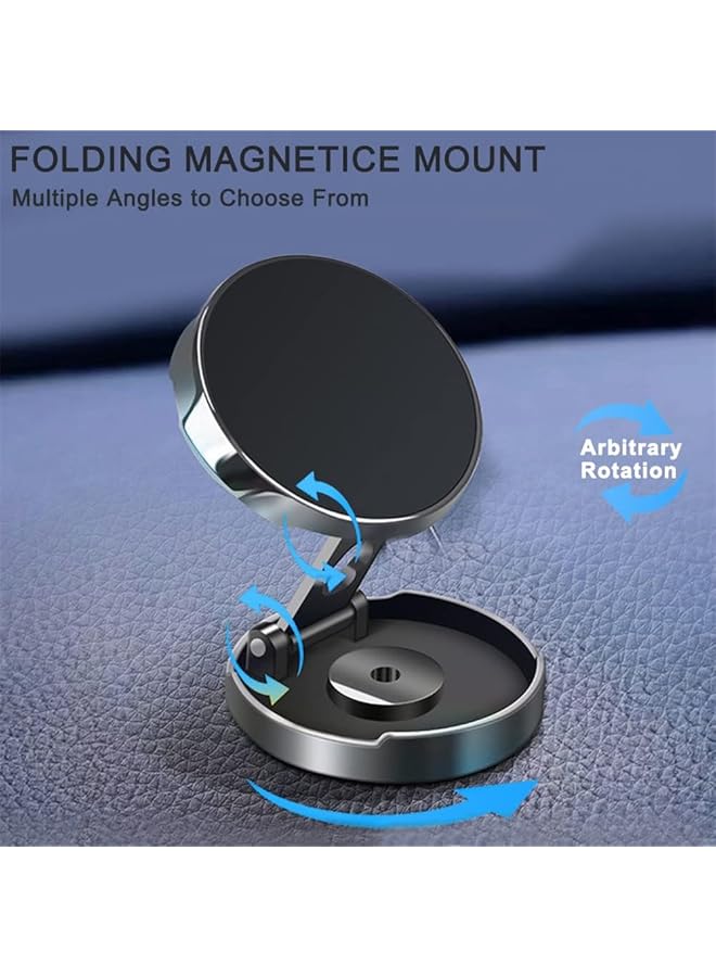 KASTWAVE Magnetic Phone Holder For Car, Strong Magnetic Phone Holder For Car Dashboard Hands Free Folding Car Mount Holder Accessories For Magsafe For Iphone 14 Pro Plus 12/13 All Phones Tablets - Image 5