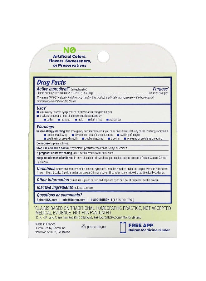 Boiron Boiron, Histaminum Hydrochloricum 30C, 3 Tubes, 80 Meltaway Pellets Each - Image 2