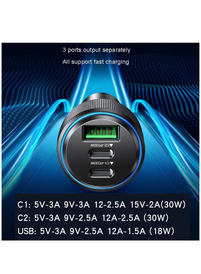Yesido Y50 Super Fast Charging USB 3.0 USB-C Dual Car Charger - Image 3