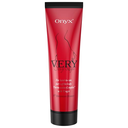 Onyx Very Sexy Legs Tingle Indoor Tanning Bed Lotion  Premium Outdoor Tanning Lotion with Bronzer for Legs  HardToTan Body Parts  Thermoactive Complex  Hot Tingle Bronzing Formula for Women
