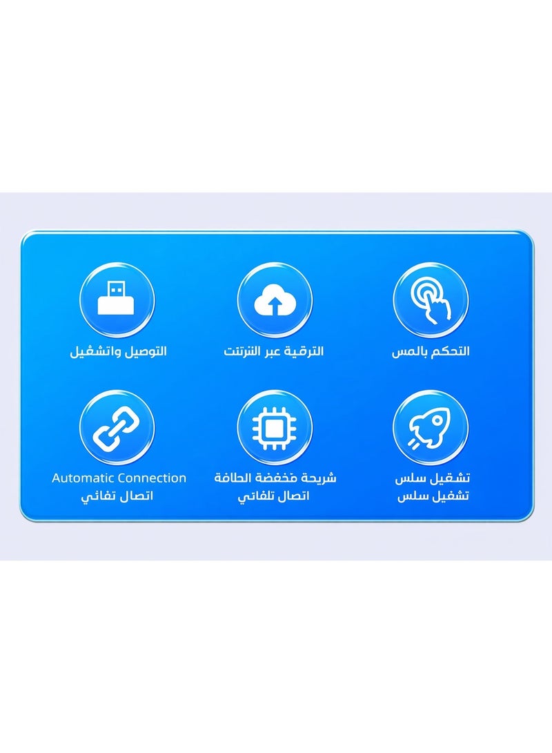 Sisily Wireless CarPlay & Android Auto Adapter, Plug & Play USB Dongle, Converts Wired Car System to Wireless, Bluetooth 5.0, OTA Update, 2.4G/5G WiFi, Low-Latency Connection - Image 2