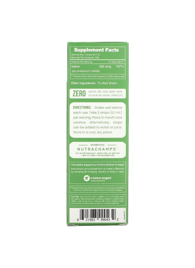 NutraChamps NutraChamps, Iodine Liquid Drops, Unflavored, 2 fl oz (60 ml)  - Image 3