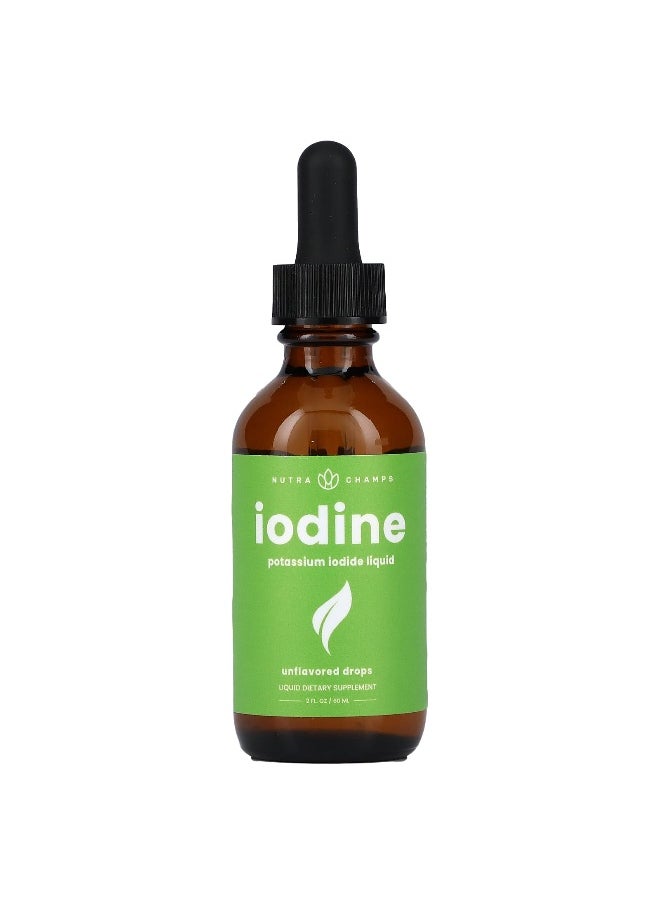 NutraChamps NutraChamps, Iodine Liquid Drops, Unflavored, 2 fl oz (60 ml)  - Image 1