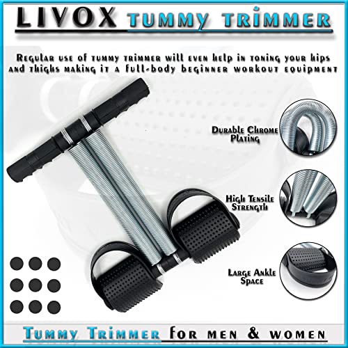 LIVOX Tummy Trimmer Gym Equipment for Home Workout Skipping Rope, Abs Wheel Roller Full Body Workout Equipment Combo Set - Image 3