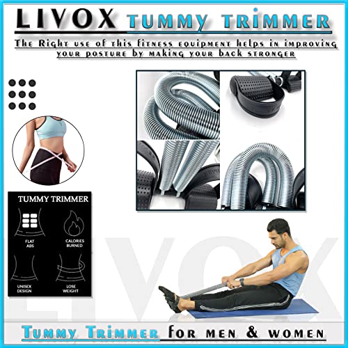 LIVOX Tummy Trimmer Gym Equipment for Home Workout Skipping Rope, Abs Wheel Roller Full Body Workout Equipment Combo Set - Image 4