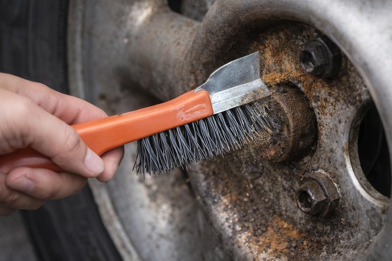Besoo Wire Brush Strong Steel Bristles with Handle
