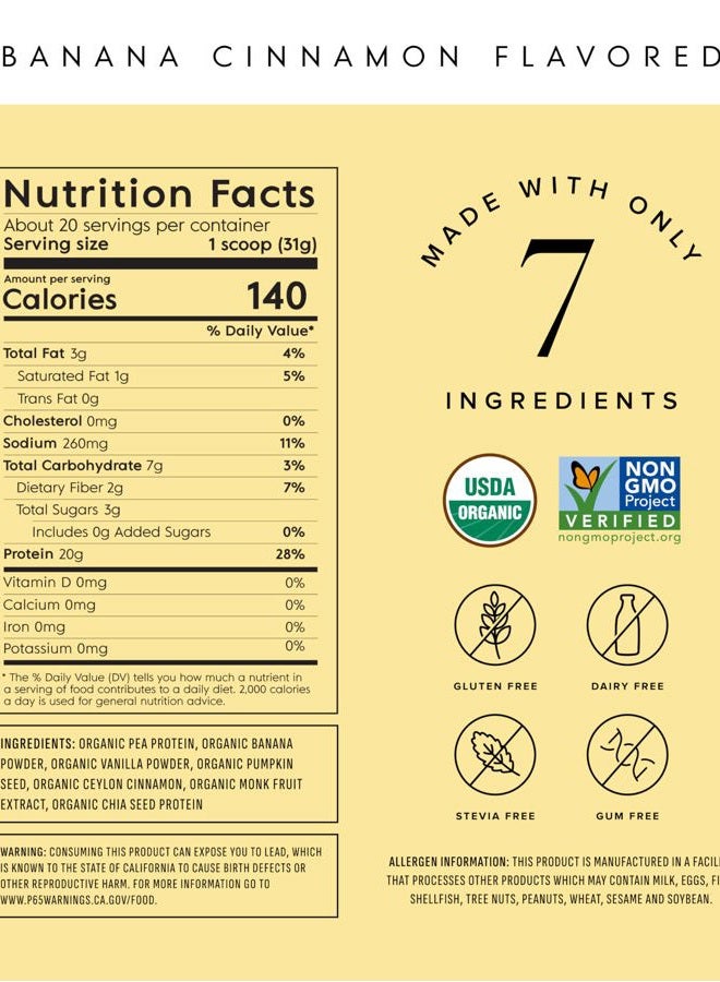 Truvani Plant Based Protein Banana Cinnamon 629GM - Image 2