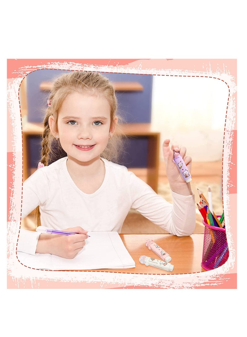 Captaintech Erasers Cat Paw Shaped   Push Pull Design Retractable Erasers Pastel Aesthetic Erasers Pencil Kawaii Eraser   Rubber for Kids Students School Office Stationery Supplies 8 Pcs - Image 2