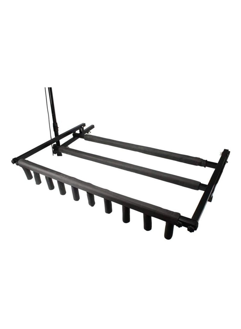 Mike Music Multi Guitar Stand Foldable Universal Display Rack - Portable Black Guitar Holder With Neoprene Tubing For Protection,Bass Guitar and Guitar Bag / Case (9 holder, black) - Image 2