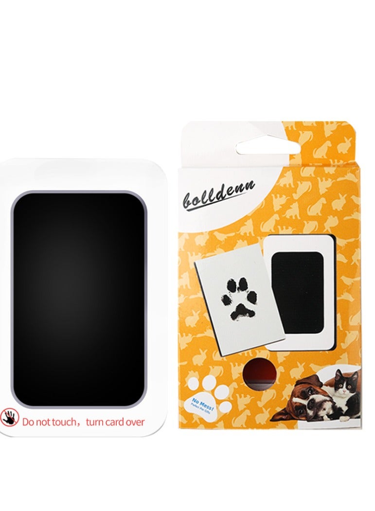 YACHIPET English: Clean Touch Pet Paw Print Kit - Non-Toxic Ink Pad for Dogs and Cats, Includes Cards for Keepsakes - Image 1