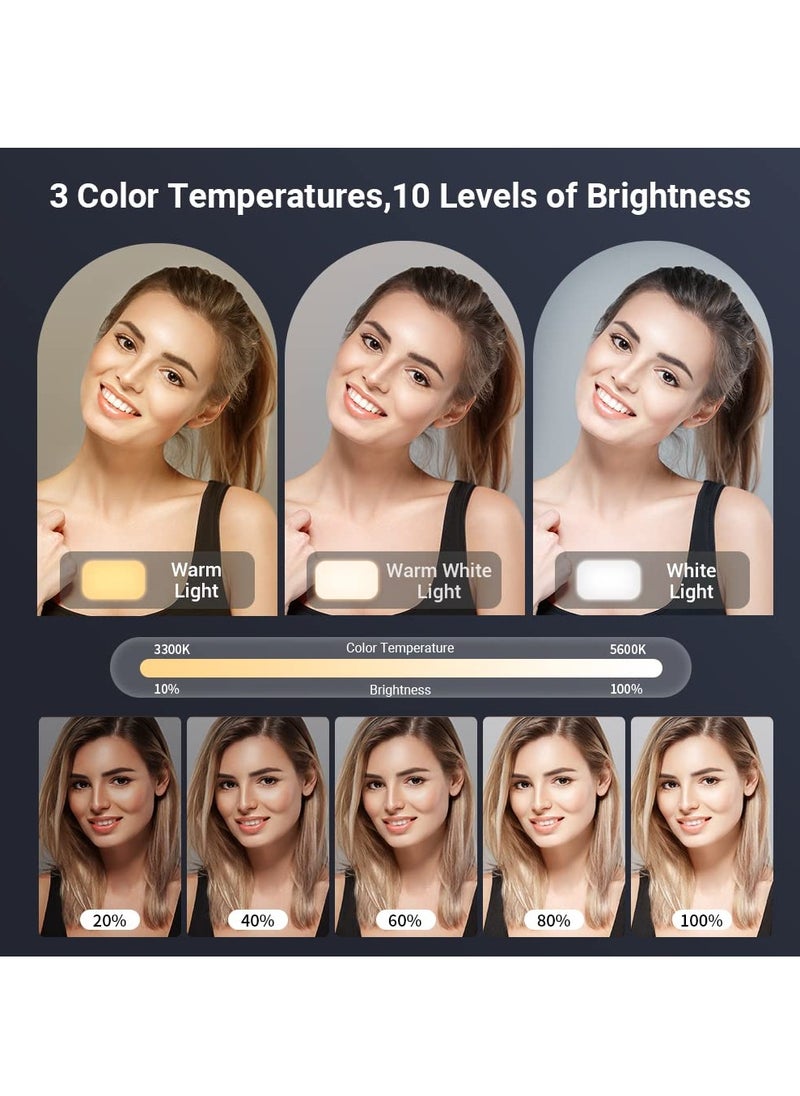 XiuWoo - 2 Pack USB LED Video Light Photography Fill Light Video Conference Lighting Kit 3300K-5600K 10-Level Brightness with Metal Light Stand Flexible Ballhead Remote Control Color Filters - Image 1