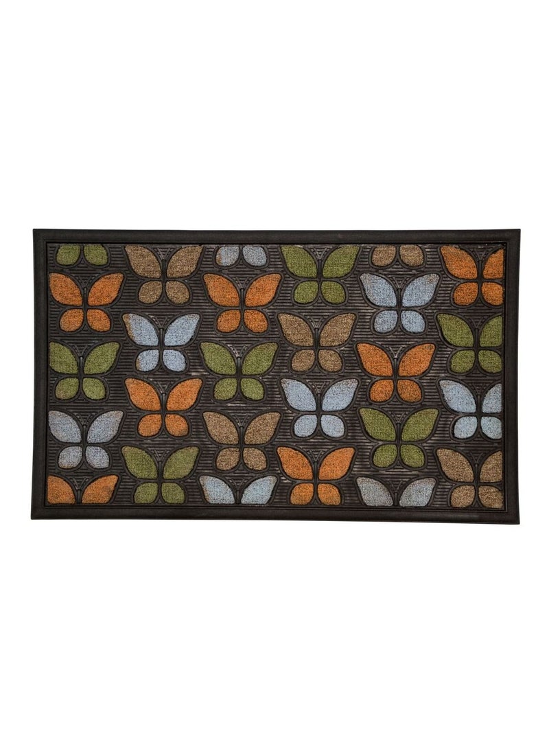 Honeybee Buttrflies Txtre Printed Door Mat Multicolor 45x75cm