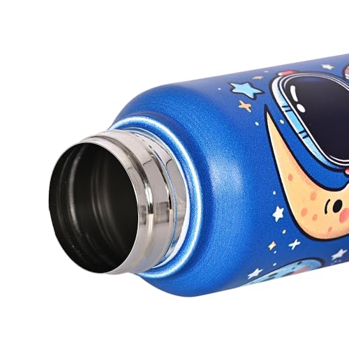 VELLORA Astronaut Animated Stainless Steel Sipper Bottle for Kids - Leak-Proof, 500 ml (Blue) - Image 3