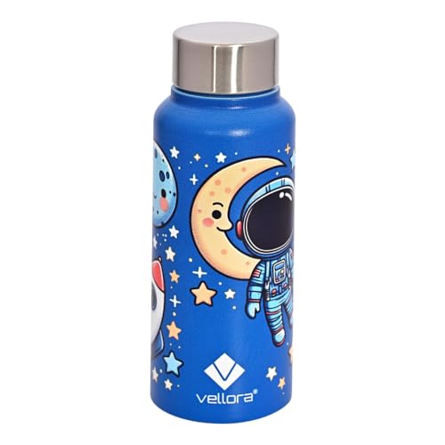 VELLORA Astronaut Animated Stainless Steel Sipper Bottle for Kids - Leak-Proof, 500 ml (Blue) - Image 4