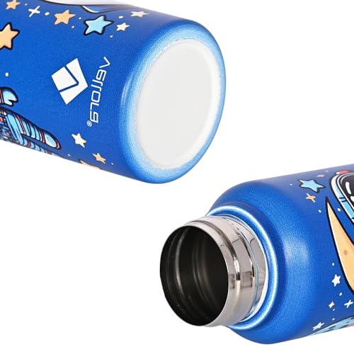 VELLORA Astronaut Animated Stainless Steel Sipper Bottle for Kids - Leak-Proof, 500 ml (Blue) - Image 2