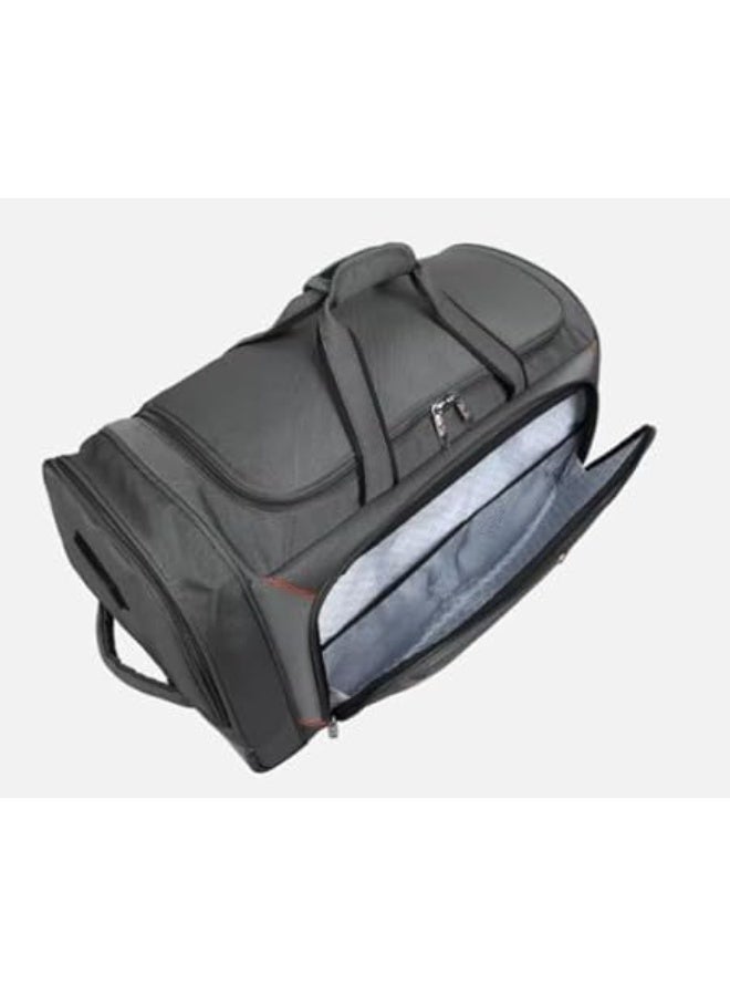 حقيبة سفر مخططة بعجلات دوارة 360° – تصميم عملي متين للحركة السلسة أثناء السفر - Image 2