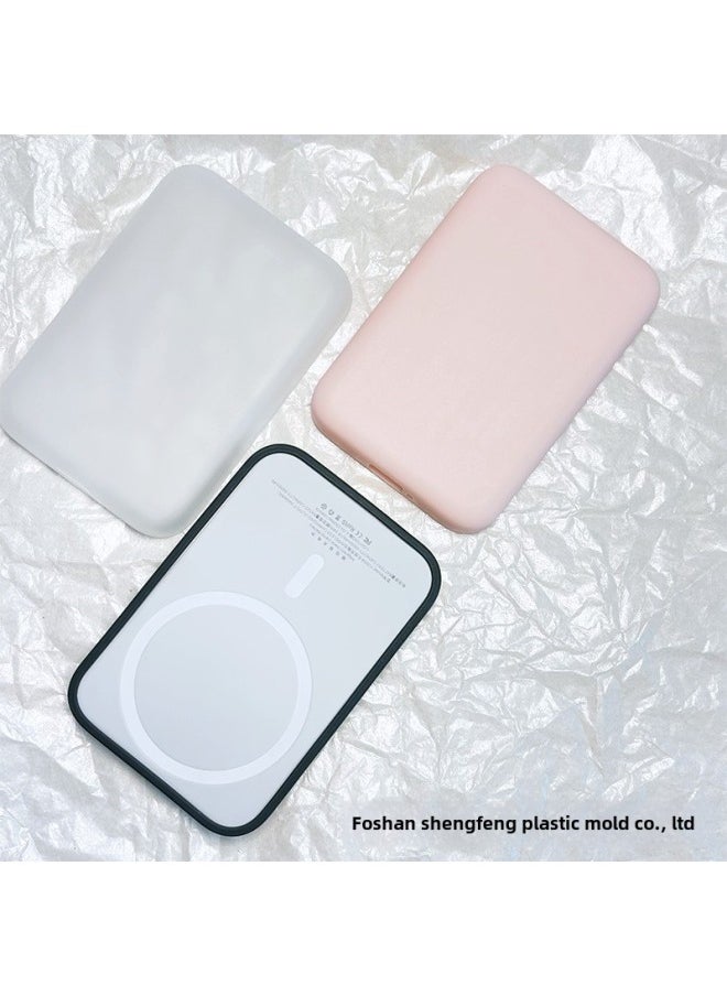 Generic - Suitable For Apple Magnetic Magsafe External Battery Protective Case Apple Electric Protection Case Frosted And Delicate Hand Feel-Specifications:Transparent - Image 1