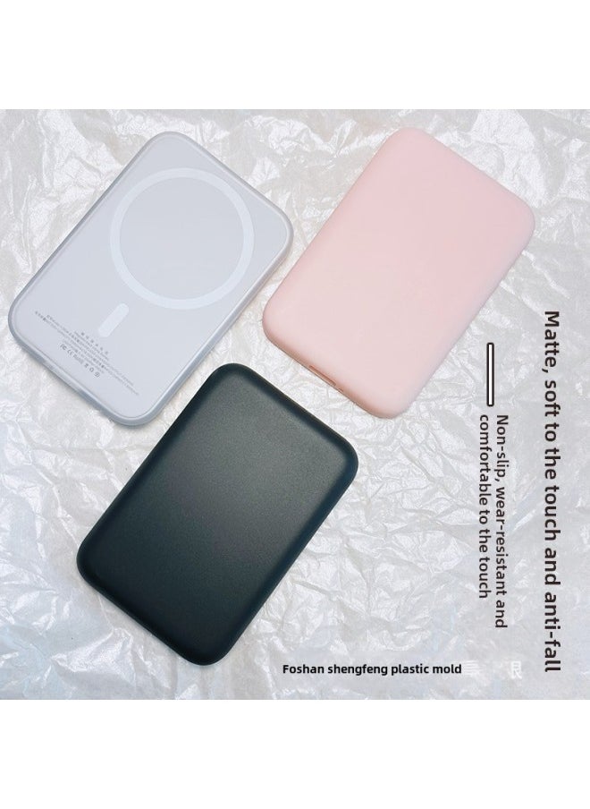 Generic - Suitable For Apple Magnetic Magsafe External Battery Protective Case Apple Electric Protection Case Frosted And Delicate Hand Feel-Specifications:Transparent - Image 1