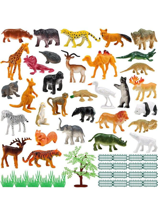 Animals Toys, Wild Jungle Zoo Animal, Mini Animal Figures Set, 53PCS, Gifts for Kids Boys Girls 3 4 5 6 Years Old  - Image 1