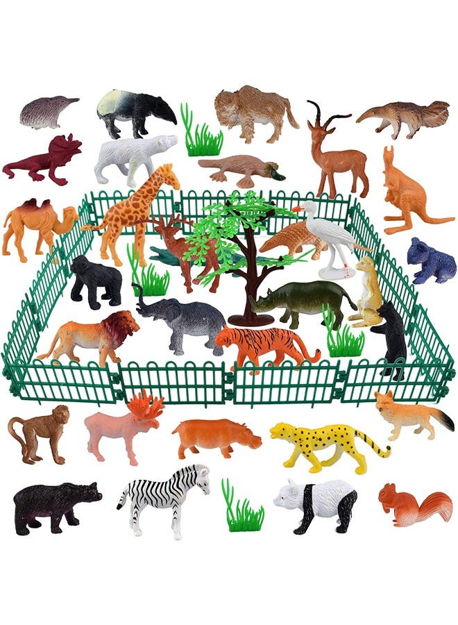Animals Toys, Wild Jungle Zoo Animal, Mini Animal Figures Set, 53PCS, Gifts for Kids Boys Girls 3 4 5 6 Years Old  - Image 2