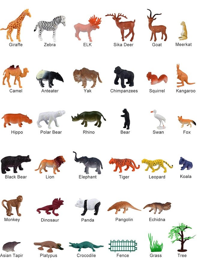 Animals Toys, Wild Jungle Zoo Animal, Mini Animal Figures Set, 53PCS, Gifts for Kids Boys Girls 3 4 5 6 Years Old  - Image 3