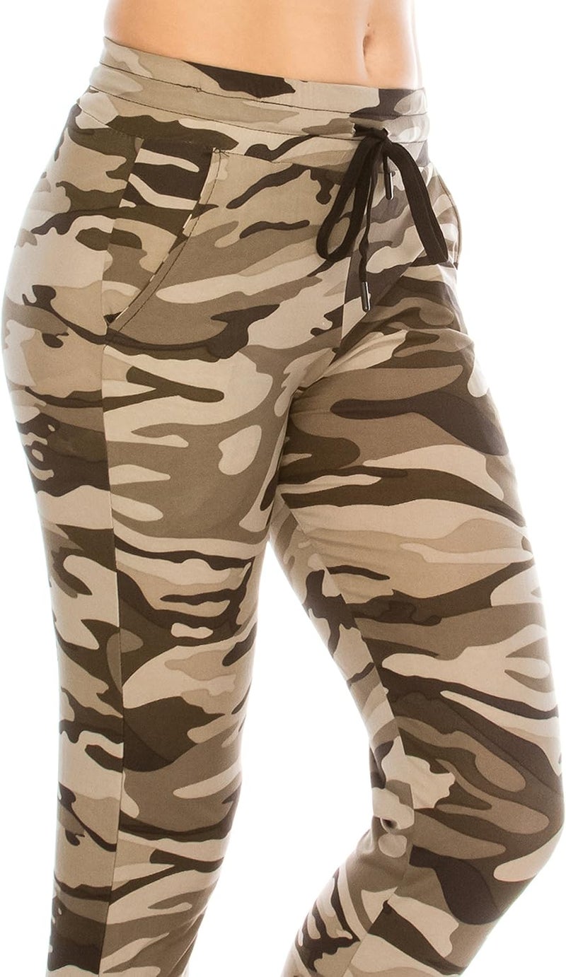 ALWAYS Women Drawstrings Jogger Sweatpants  Super Light Skinny Camo Soft Pockets Pants US M Tag LXL - Image 5
