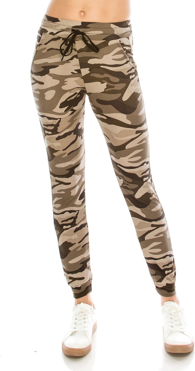ALWAYS Women Drawstrings Jogger Sweatpants  Super Light Skinny Camo Soft Pockets Pants US M Tag LXL - Image 3