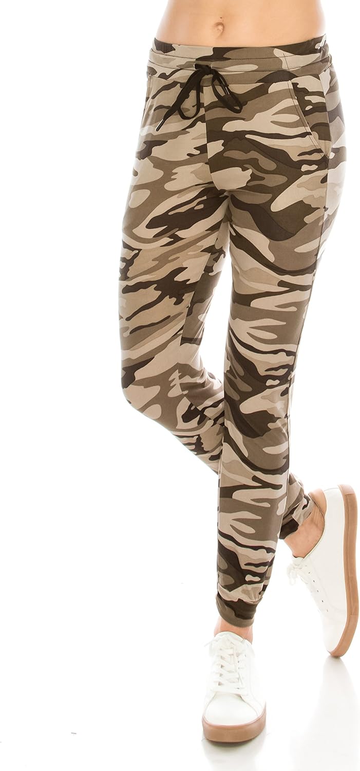 ALWAYS Women Drawstrings Jogger Sweatpants  Super Light Skinny Camo Soft Pockets Pants US M Tag LXL - Image 2