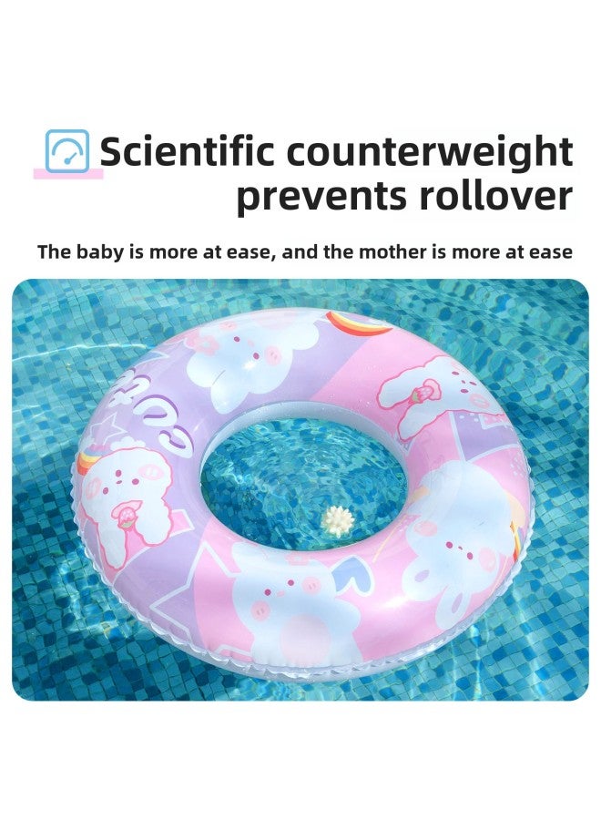 Generic Children's Swimming Ring Thick Life Buoy Anti-rollover Beginner Boys And Girls Baby Cartoon Inflatable Underarm Ring-Inner Diameter After Inflating:Shark Size 90 (recommended Weight 60-100kg ) 【free - Image 4