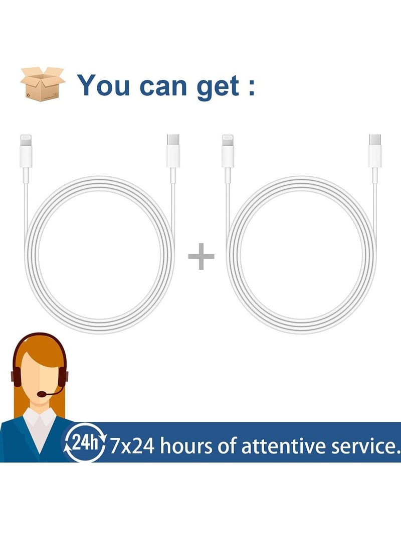 iPhone Fast Charger Lightning Cable 2-Pack USB-C to Lightning Cable (6.6Ft) Fast Charging Compatible with iPhone14/14 Plus/14 Pro/14 Pro Max/13/13pro/12/12 Pro/12 Pro Max/11/iPad - Image 2