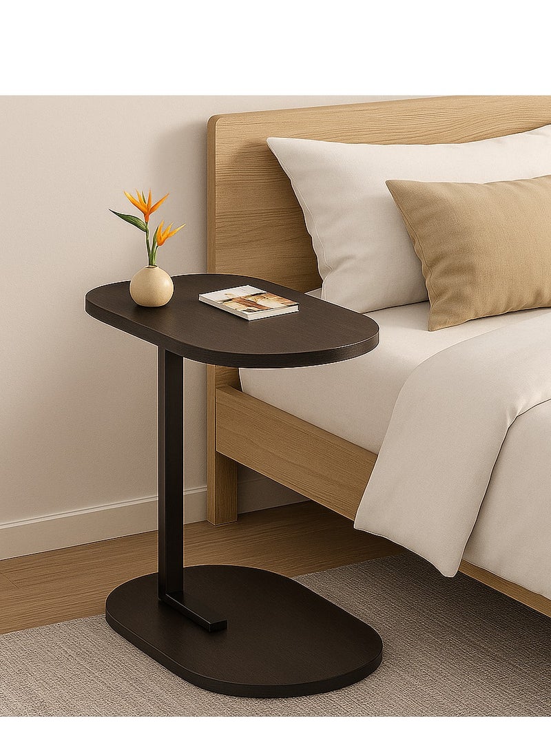 Bluejw C Shaped End Table Home Side Tables for Small Spaces，Sofa Side Table Small Coffee Table Anti-Rust Waterproof, End Tables for Living Room Bedroom Balcony Office (Black) - Image 5