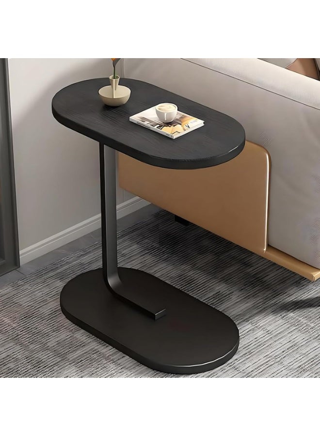Bluejw C Shaped End Table Home Side Tables for Small Spaces，Sofa Side Table Small Coffee Table Anti-Rust Waterproof, End Tables for Living Room Bedroom Balcony Office (Black) - Image 1
