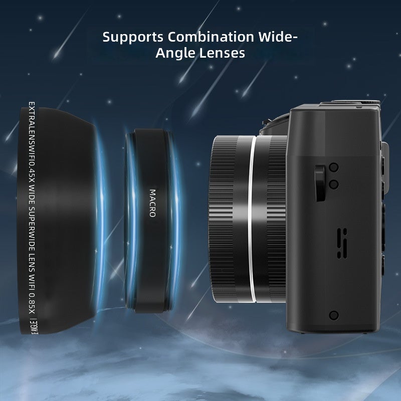 Cross-Border 5K Retro Mirrorless Camera for Students - HD Beauty Dual-Camera Selfie Digital Camera - Image 3