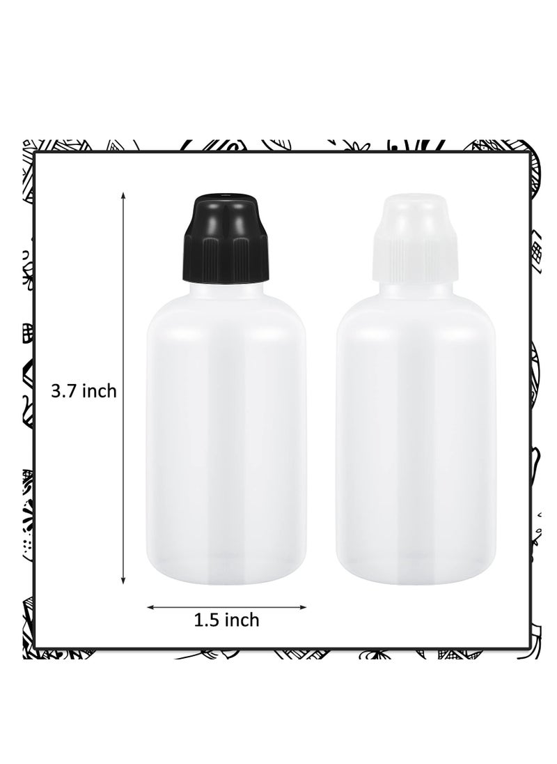 Generic - 6-Pack 2 Ounce Empty Paint Dabber Bottles with Sponge Tip Applicators - Refillable Graffiti Marker Mops for Wood, Plastic, and Cloth - Black and White Squeeze Dauber Set. - Image 1