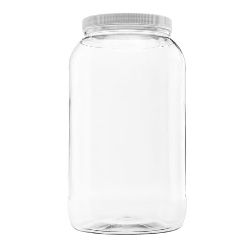 CLEARVIEW CONTAINERS Plastic Storage Shatter Proof Jars with Leak Proof Lids, BPA Free, Hand Wash Only (128oz, 1PK White) - Image 1