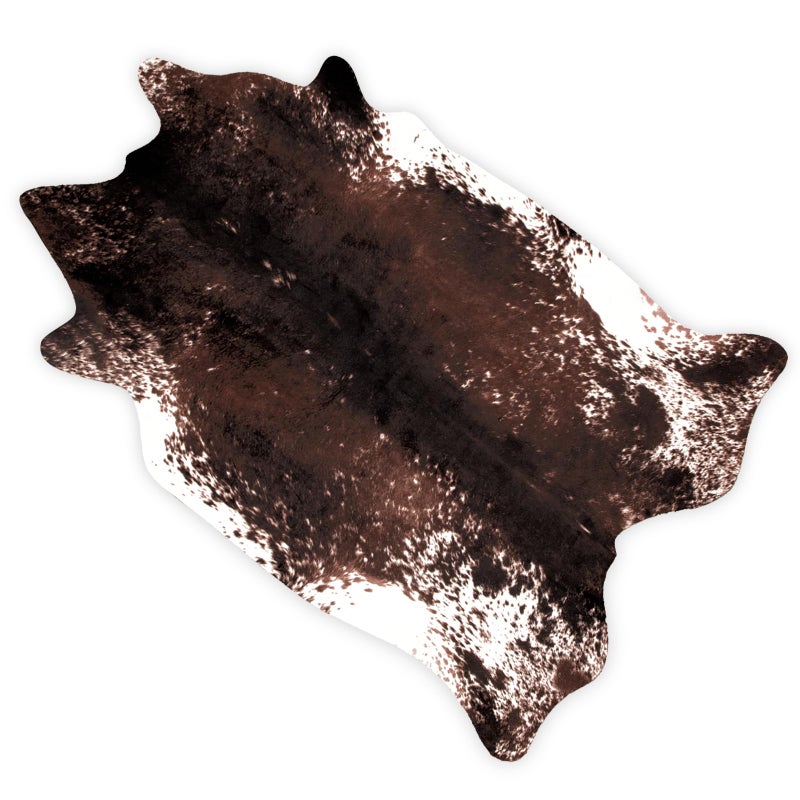 MACEVIA Faux Cowhide Rug Cute Cow Print Rugs Animal Area Carpet Western Decor for Living Room Bedroom Non-Slip 43.3" L x 29.5" W(3.6ft x 2.4ft) - Image 1